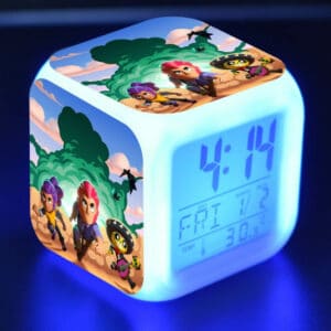 Brawl Stars LED Alarm Clock: Shelly, Colt, Poco