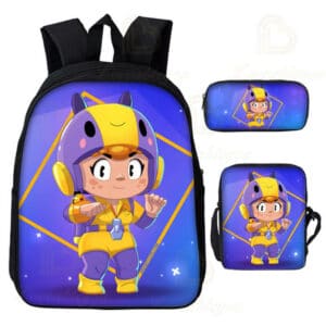Brawl Stars Bea Printed Backpack Set