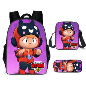Neko Bea Brawl Stars Printed Backpack Set