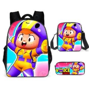 Brawl Stars Archvillain Bea Printed Backpack Set