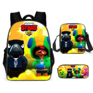 3pcs/set Leon and Crow Brawl Stars Rucksack