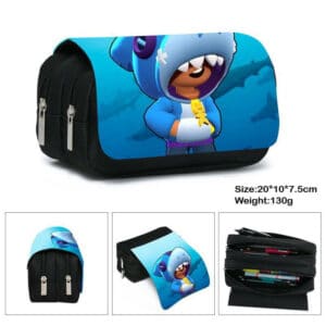 Brawl Stars Shark Leon Blue Pencil Case