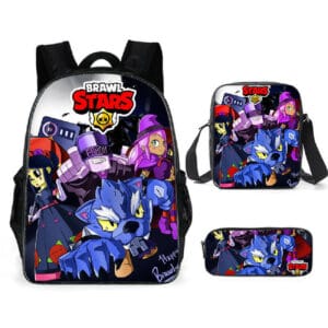 Werewolf Leon Brawl Stars Backpacks 3ps Set For Students