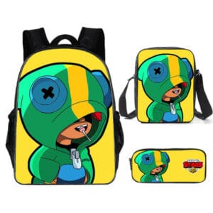 Leon Brawl Stars Printed Backpack Set