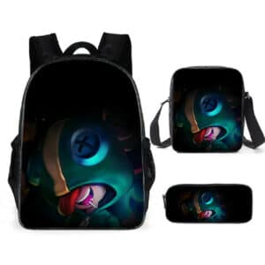 3pcs/set Brawler Leon Brawl Stars Backpack Set