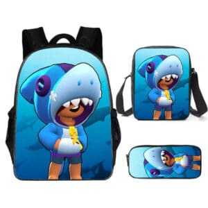 Brawl Stars Shark Leon Backpack Set