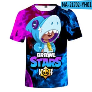 Brawl Stars Shark Leon 3D printed T-shirts