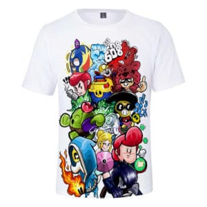 Printed Brawl Stars All Characters T Shirts