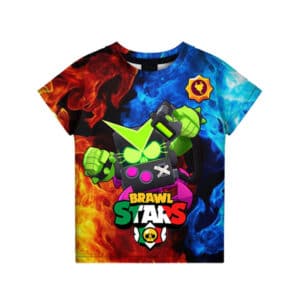Brawl Stars Summer T-Shirt Tees 8-Bit Virus