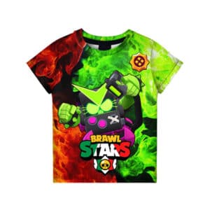 Brawl Stars Virus 8-Bit T-Shirt Tees Power Boosted Booster
