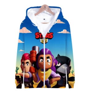 Brawl Stars All Character Zipper-up Hoodie Sweatshirt Crow