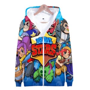 Sweatshirt Tops Brawl Stars All Character Zipper-up Hoodie