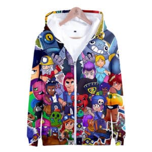 Brawl Stars Zipper-up Hoodie Sweatshirt All Character Tops