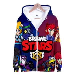 Brawl Stars Zipper-up Hoodie Sweatshirt Tops All Character