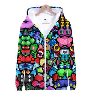 Brawl Stars Zipper-up Sweatshirt All Character