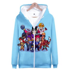 Zipper-up Sweatshirt Hoodie Brawl Stars All Character