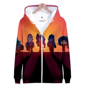 Brawl Stars All Character Sweatshirt Zipper-up Hoodie