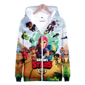All Character Brawl Stars Zipper-up Hoodie Sweatshirt