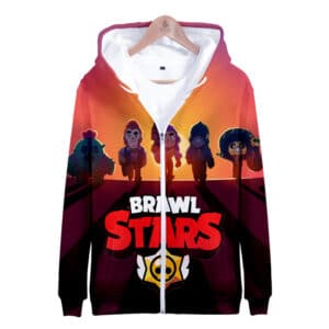 Brawl Stars All Character Zipper-up Hoodie Sweatshirt Tops