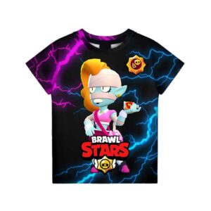College EMZ Brawl Stars Tees T-shirt Power Bad Karma