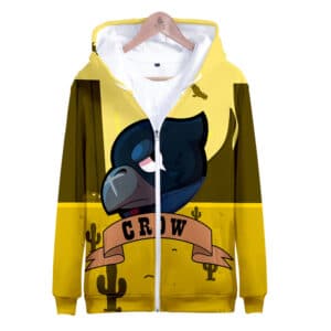 Default Crow Brawl Stars Zipper-up Hoodie Sweatshirt