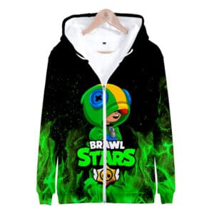 Brawl Stars Hoodie Leon Default Zipper-up Sweatshirt