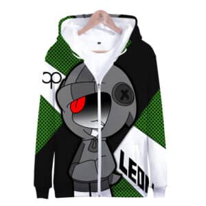 Brawl Stars Default Leon Zipper Hoodie Sweatshirt