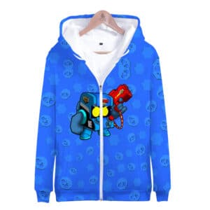 Brawl Stars Zipper-up Hoodie Default 8-bit