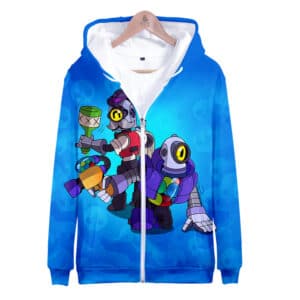 Brawl Stars Zipper-up Hoodie Sweatshirt Rico Barley