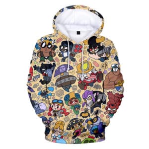 Brawl Stars Hoodie Sweatshirt All Character Bo Leon Crow