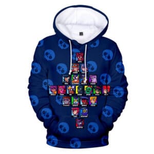 Brawl Stars Hoodie Sweatshirt All Character Frank Jessie