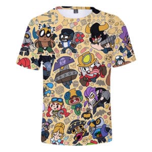 All Character Brawl Stars T-shirt Brock Bull Darryl