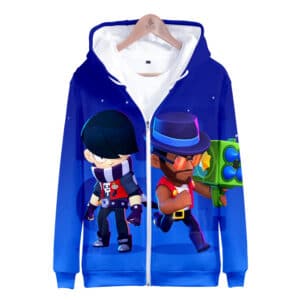 Brawl Stars Zipper-up Hoodie Sweatshirt Edgar Brock