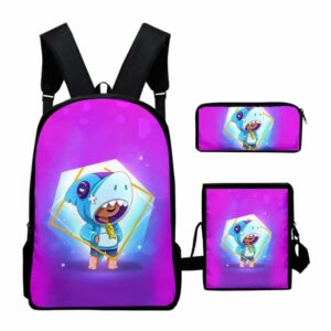 Brawl Stars SchoolBag Set: Shark Leon