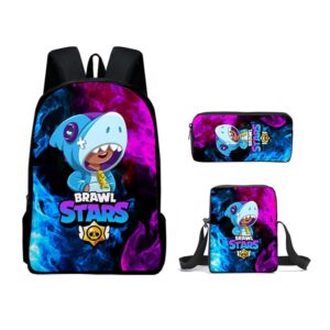 Brawl Stars Backpacks Set: Shark Leon