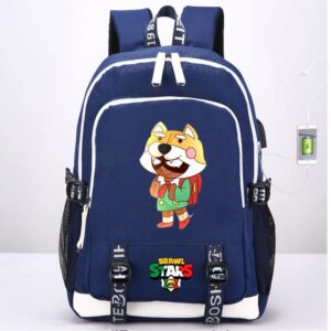 Shiba Brawl Stars Backpacks: Blue