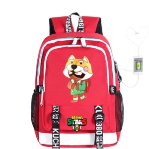 Shiba Nita Brawl Stars Backpacks: Red
