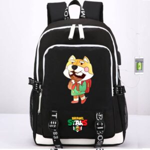 Shiba Nita Brawl Stars Backpacks: Black