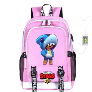 Brawl Stars School Backpacks: Pink