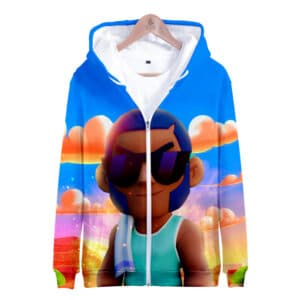Brawl Stars Zipper-up Hoodie Sweatshirt Brock
