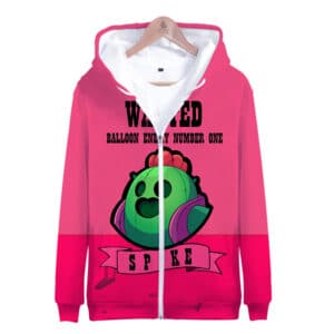 Brawl Stars Zipper-up Sweatshirt Spike Wanted