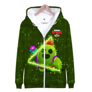 Default Spike Brawl Stars Zipper-up Sweatshirt