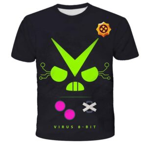 Brawl Stars T-Shirt Virus 8-Bit Boosted Booster