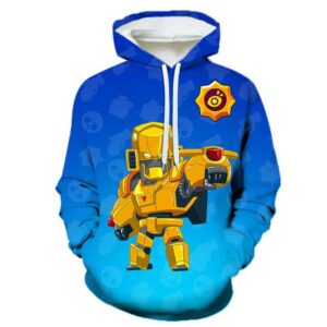 Brawl Stars Gold Mecha Bo Hoodie Circling Eagle