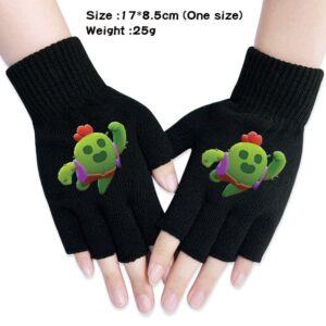 Brawl Stars Spike Half Finger Touch Gloves