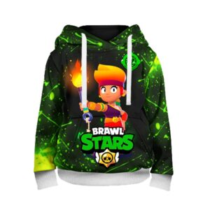Amber Brawl Stars Hoodie Dancing Flames
