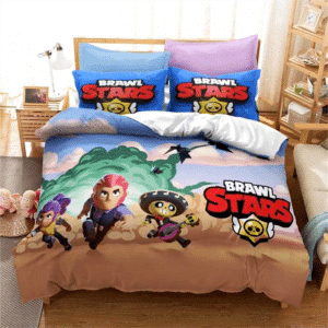 Brawl-Stars-Bedding-Set-Anime-Duvet-Cover-Quilt-Cover-Pillowcase-Double-Size-Kids-Bedroom