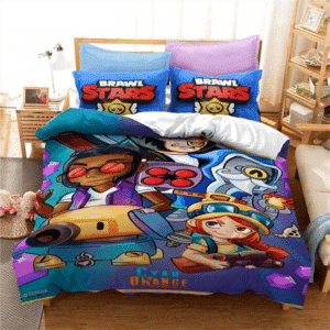 Brawl-Stars-Bedding-Set-Anime-Duvet-Cover-Quilt-Cover-Pillowcase-Double-Size-Kids-Bedroom