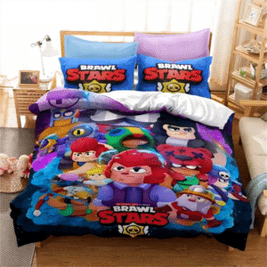Brawl-Stars-Bedding-Set-Anime-Duvet-Cover-Quilt-Cover-Pillowcase-Double-Size-Kids-Bedroom