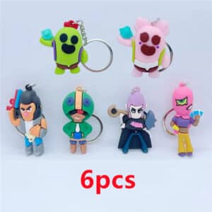 6pcs Brawl Stars Figures Keychain Set